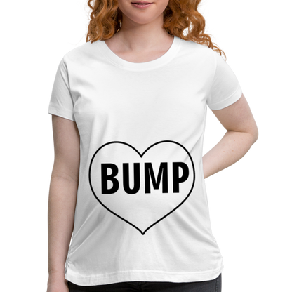 Bump Black text - Women’s Maternity T-Shirt - white