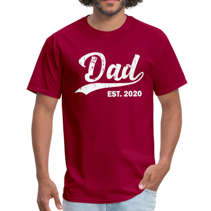 Dad Est - Unisex Classic T-Shirt - dark red