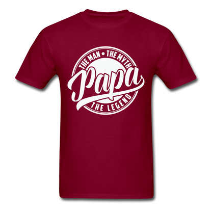 Papa the man the legend - Unisex Classic T-Shirt - burgundy