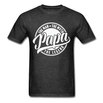 Papa the man the legend - Unisex Classic T-Shirt - heather black