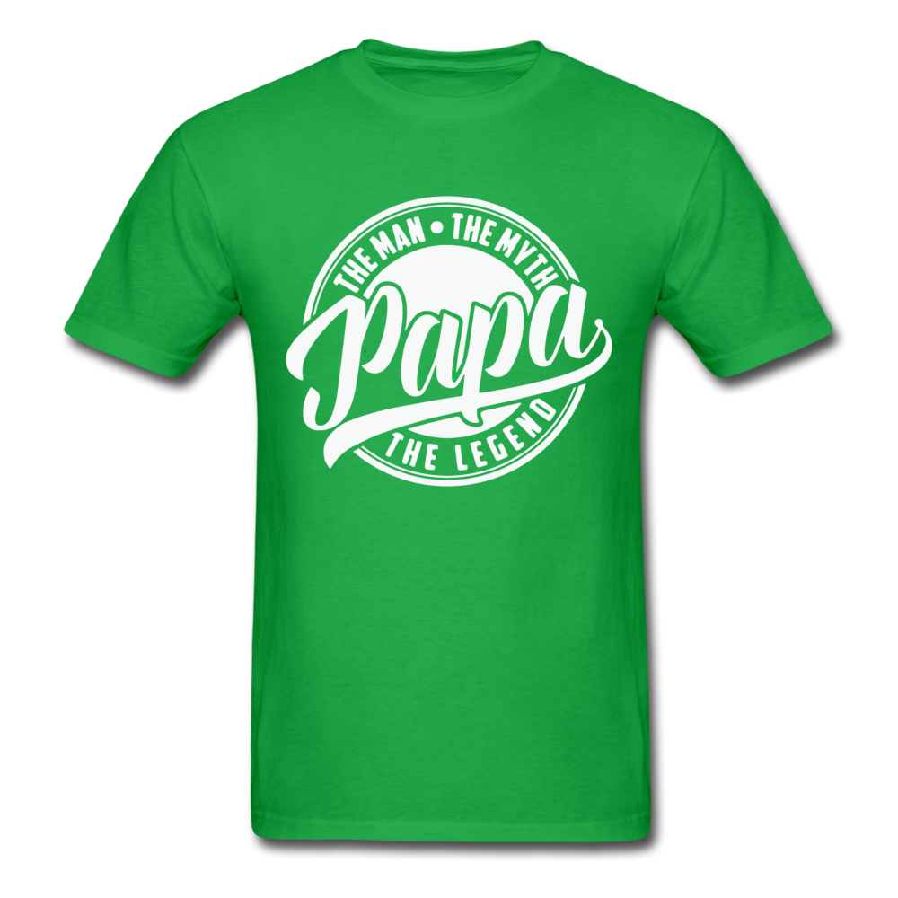 Papa the man the legend - Unisex Classic T-Shirt - bright green