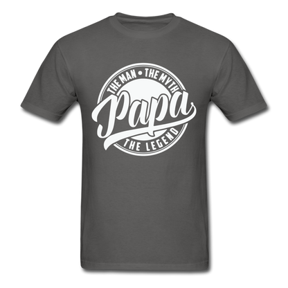 Papa the man the legend - Unisex Classic T-Shirt - charcoal
