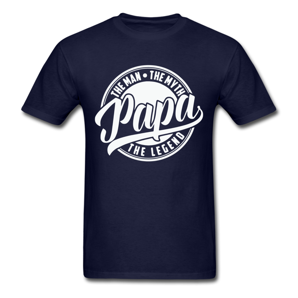 Papa the man the legend - Unisex Classic T-Shirt - navy