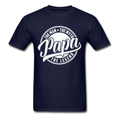 Papa the man the legend - Unisex Classic T-Shirt - navy