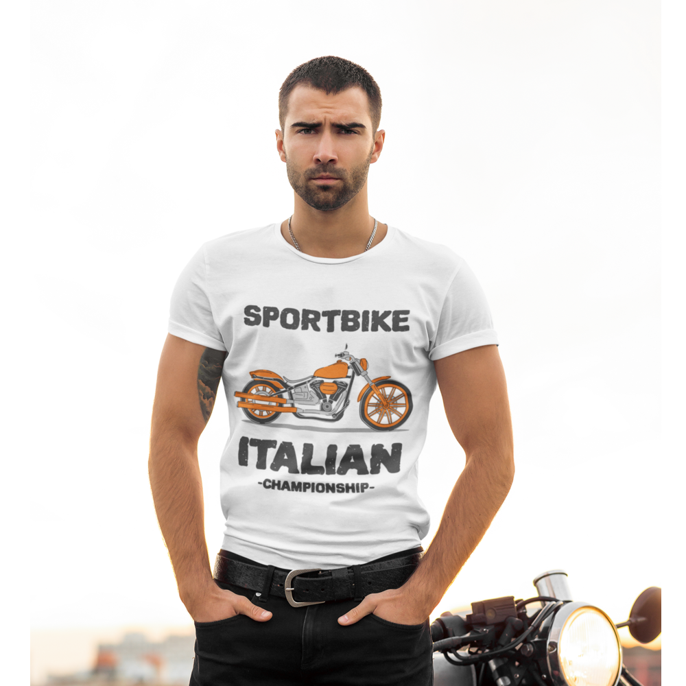 Camiseta unisex del campeonato italiano Sportbike, idea de regalo para motorista, camiseta de motocicleta vintage, regalos de amante de la motocicleta para papá