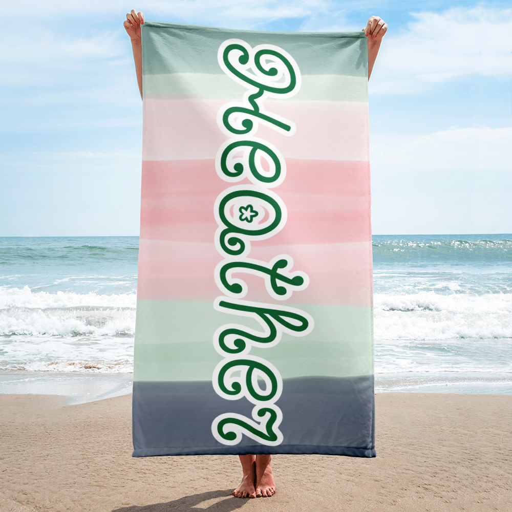 Personalized oversize Beach Towel, Monogrammed Beach Towel, Custom Beach Towels, Cabana Towel, Monogrammed Pool Towel, Bridesmaid Gift